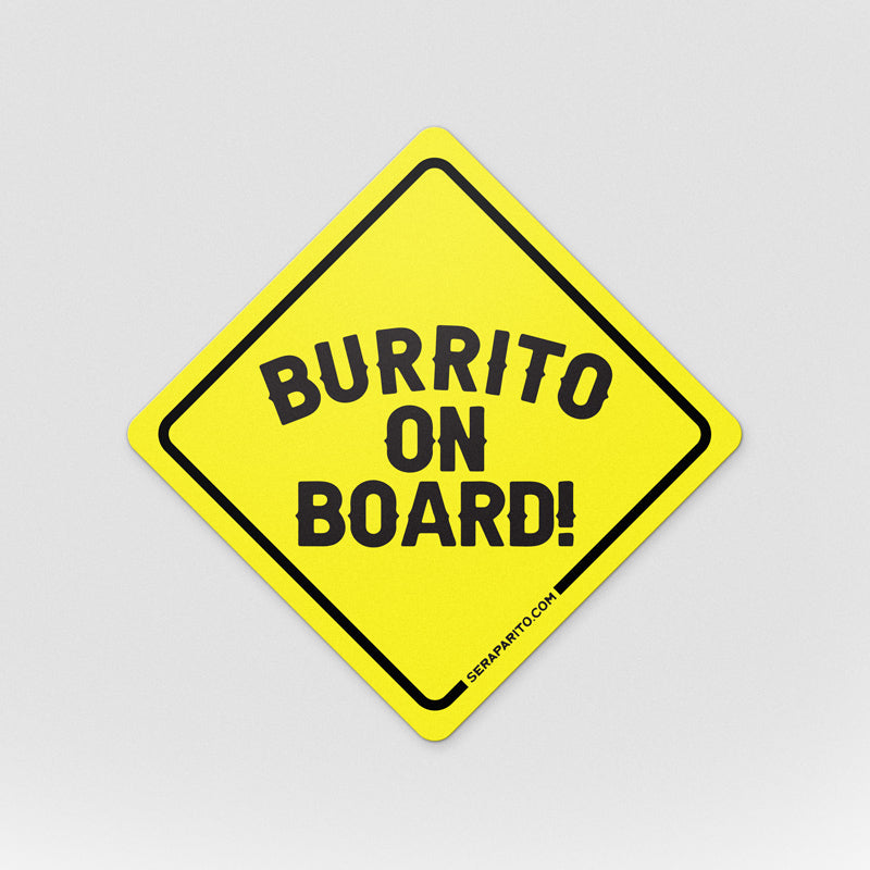 Burrito On Board Sticker