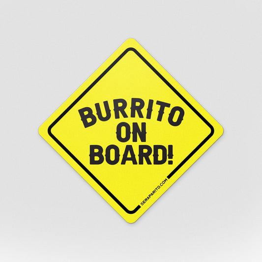 Burrito On Board Sticker