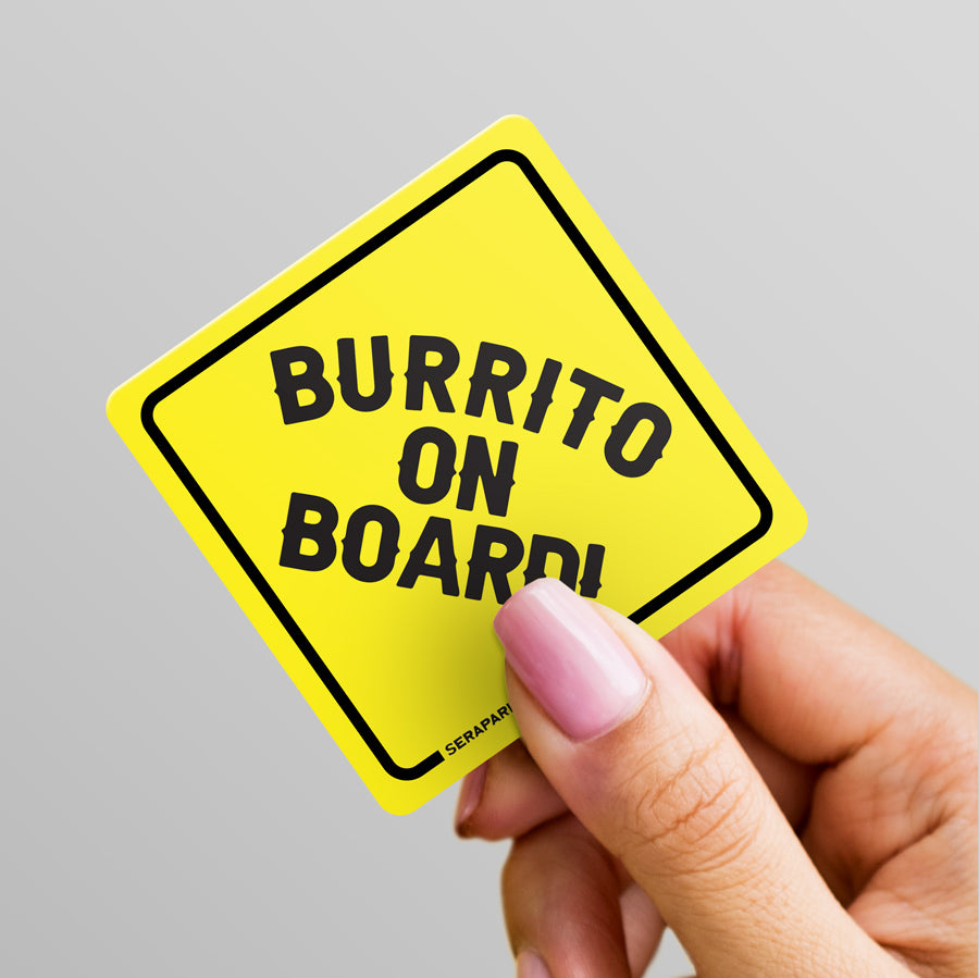 Burrito On Board Sticker